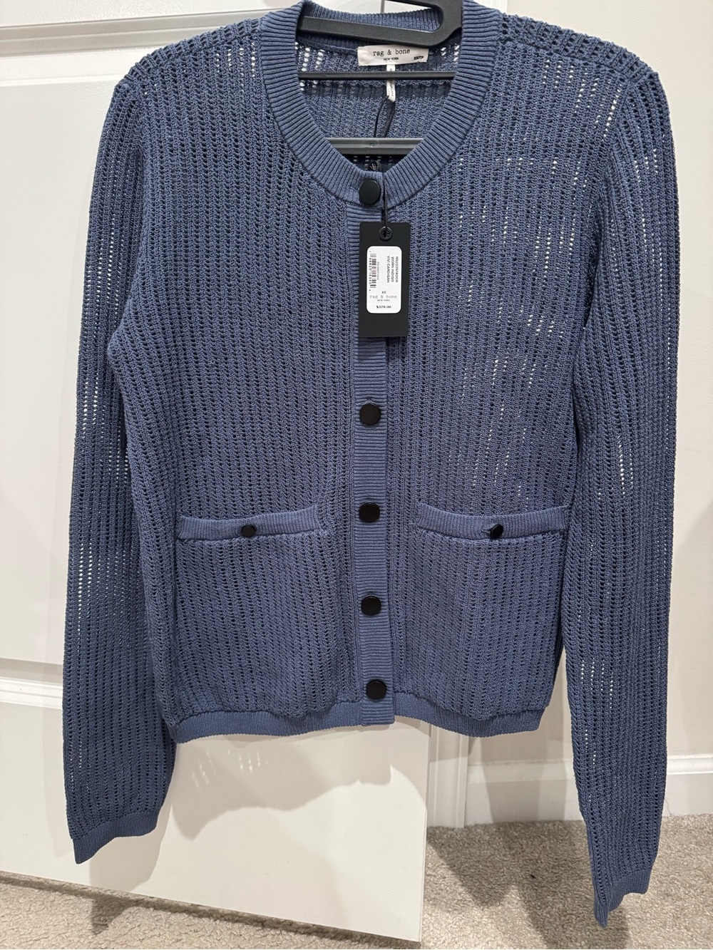 rag & bone Blue Button Cardigan